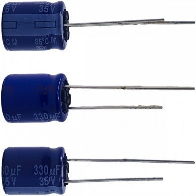 ECA-1VM331B-KIT10 Capacitor eletrolitico Panasonic 330uF 35V (Kit 10)