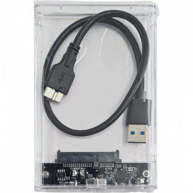 Case Externo HD 2.5 SATA 3 USB 3.0 Transparente