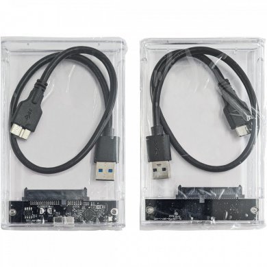 Case Externo HD 2.5 SATA 3 USB 3.0 Transparente