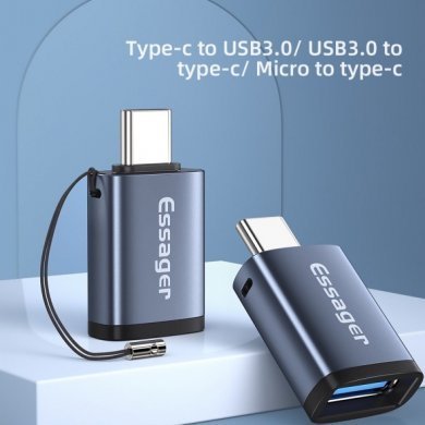 Essager Adaptador Tipo-C para USB 3.0  Femea