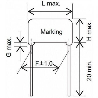 ECQ-E6105KF-KIT5 Capacitor de poliester Panasonic 1uF 630V (Kit 5x)