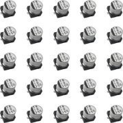 25x Capacitor Eletrolitico de Aluminio SMD 10uf 35V 20% 5.5 x 4.0mm / marcação no componente 38 10 35
