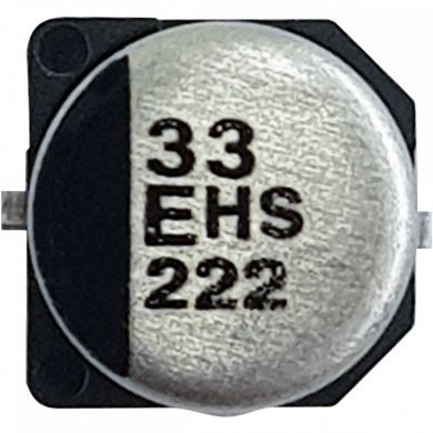Capacitor eletrolítico alumínio 33uF 25V (Kit 50x)