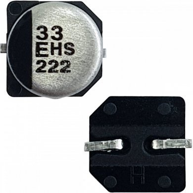 Capacitor eletrolítico alumínio 33uF 25V (Kit 50x)
