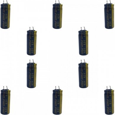 EEU-FC0J222-KIT10 Capacitor eletrolitico 2200uF 6.3V 105C (Kit 10x)