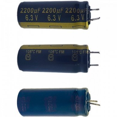 Capacitor eletrolitico 2200uF 6.3V 105C (Kit 10x)