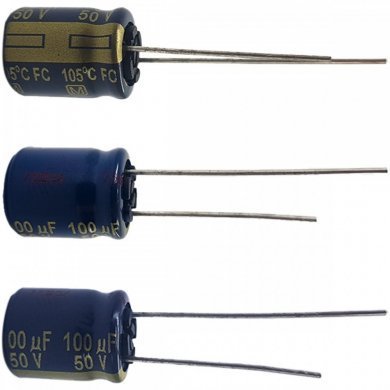 Capacitor eletrolitico Panasonic 100uF 50V (Kit 2x)