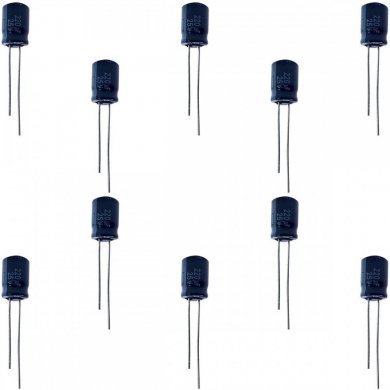 EEU-FR1E221 Capacitor eletrolítico 220uF 25V (Kit 10 unidades)