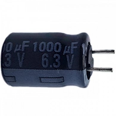 Capacitor eletrolitico 1000uF 6.3V 105C (Kit 10x)