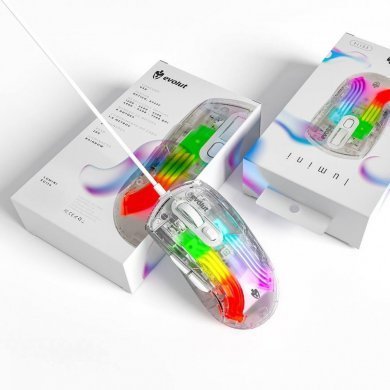 Evolut Mouse Gamer Lumini 7200DPI LED Rainbow USB