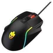 Evolut Mouse Gamer Wing 12800DPI RGB 7 botões USB preto Switch huano, software, cabo 1.5m