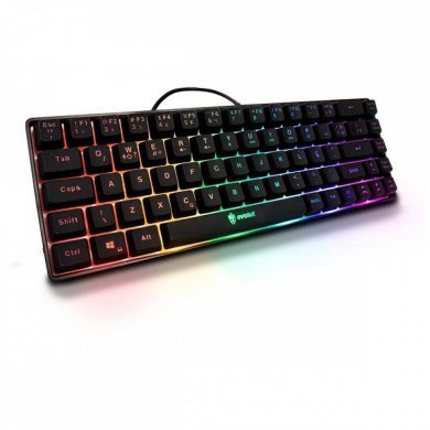 EG211 Evolut Teclado Gamer FAY Backlight Rainbow Preto
