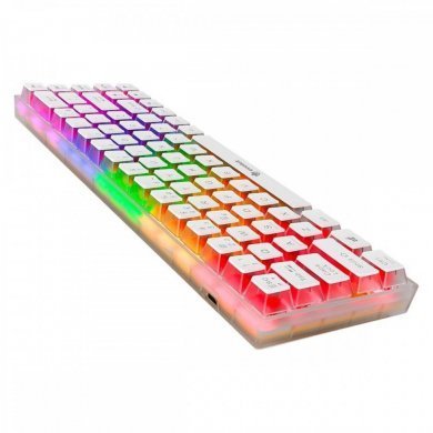 Evolut Teclado Mecânico Gamer Lumini Rainbow Branco