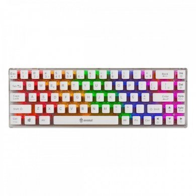 EG217 Evolut Teclado Mecânico Gamer Lumini Rainbow Branco