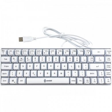EG221 Evolut teclado Gamer FAY backlight Rainbow branco
