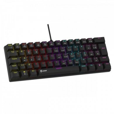 Evolut teclado gamer mecânico Cypher 60% preto