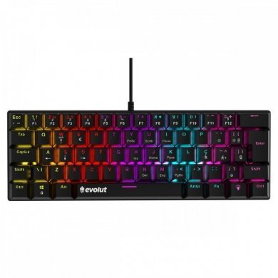 EG223 Evolut teclado gamer mecânico Cypher 60% preto