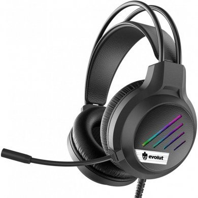 EG306 Evolut Headset Gamer LESH EG-306 LED RGB Rainbow