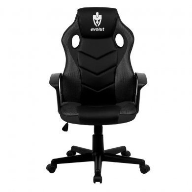 EG908-PTO Evolut Cadeira Gamer Hunter Preto suporta até 120Kg