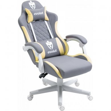 EG910AMR Evolut Cadeira Gamer Prism Amarelo e Cinza