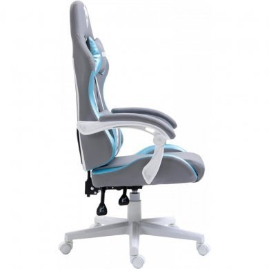 EG910AZL Evolut Cadeira Gamer Prism Azul e Cinza 135Kg