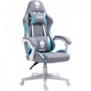 Evolut Cadeira Gamer Prism Azul e Cinza Suporta até 135Kg