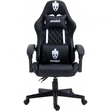 EG910PTO Evolut Cadeira Gamer Prism Preto e Branco 135Kg