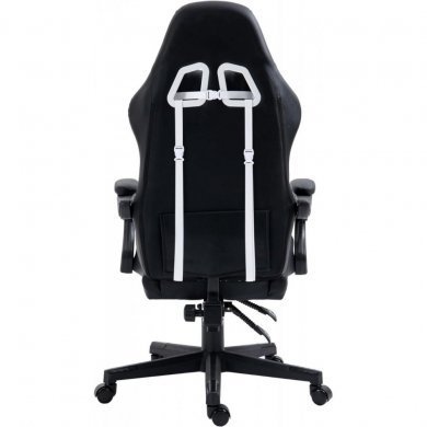 EG910PTO Evolut Cadeira Gamer Prism Preto e Branco 135Kg