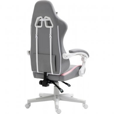 EG910RSA Evolut Cadeira Gamer Prism Rosa e Cinza 135Kg