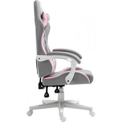EG910RSA Evolut Cadeira Gamer Prism Rosa e Cinza 135Kg