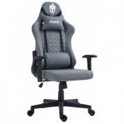 Evolut Cadeira Gamer Arrow Linho Cinza Ajustável Suporta até 150Kg com assento sem curvatura