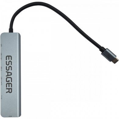 EHB07-QH0G-Z Essager Hub USB-C 7 em 1 com HDMI 4K USB 3.0