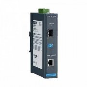Advantech conversor de midia industrial gigabit RJ45/SF case em metal IP30 para trilho DIN (módulo SFP não inc