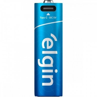 ELE82427 Elgin 2x pilha AA recarregável 1.6V USB-C 500mW