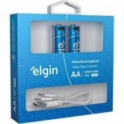 Elgin 2x pilha AA recarregável 1.6V USB-C 500mW 