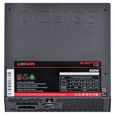 ELECV2PTO450W PCYes Fonte ATX Electro V2 450W Reais
