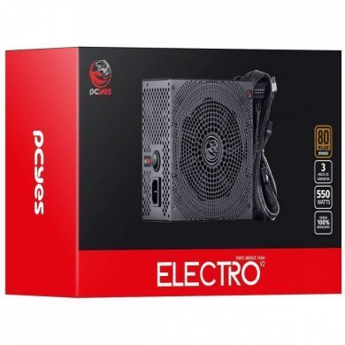 ELECV2PTO550W PCYes Fonte ATX Electro V2 550W Reais 80P Bronze