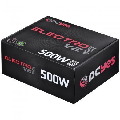 ELV2WHPTO500W PCYes Fonte ATX Electro V2 500W Reais 80P PFC