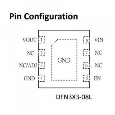Ci EM 1109-AD regulador LDO ajustavel DFN3X3-08L