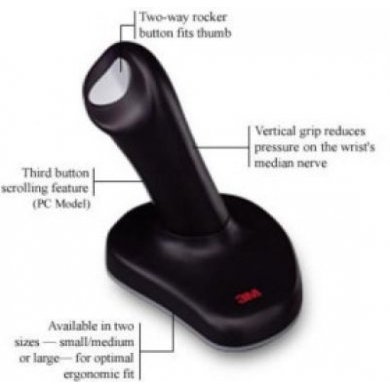 EM500GPL 3M Ergonomic Mouse Optical USB/PS2