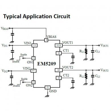 Ci EM5209 PWM DFN14L SMD