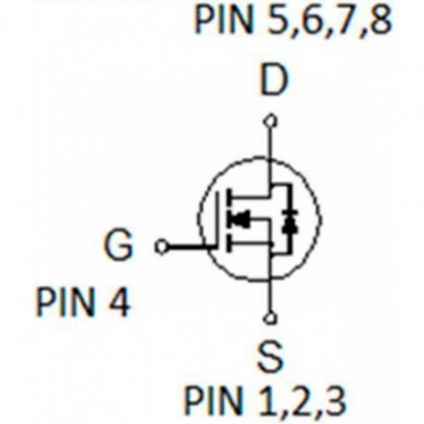 Mosfet B03N03 EMB03N03 NCH 30V 75A QFN8 SMD