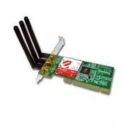 Placa de Rede Wireless PCI Encore ENLWI-N N-Draft 300Mb Padrões 802.11b/g e 802.11n (draft) 2.4Ghz, Segurança: