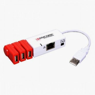 ENUET-3USB HUB Encore 3x USB com Adaptador Ethernet