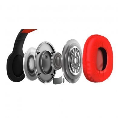 ELG headset wireless Stream USB preto e vermelho