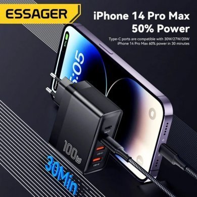 Essager fonte carregador para smartphone 100W TipoC