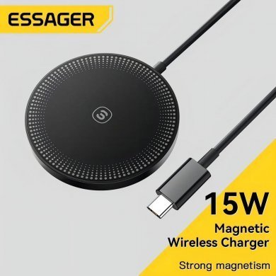 ES-WC07-BK Essager carregador wireless magnetico 15W USB-C