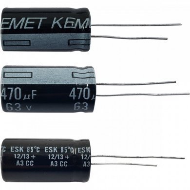 ESK477M063AL4EA 100x KEMET capacitor Eletrolitico 470uf 63V 25x13mm