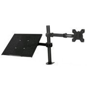 Evolut Suporte para monitor e notebook articulado preto Monitor máx 32 pol. 9kg, notebook 19 pol. 7kg