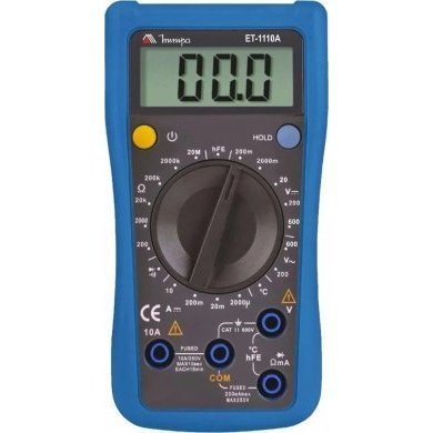 ET-1110A Minipa multímetro digital data hold temperatura